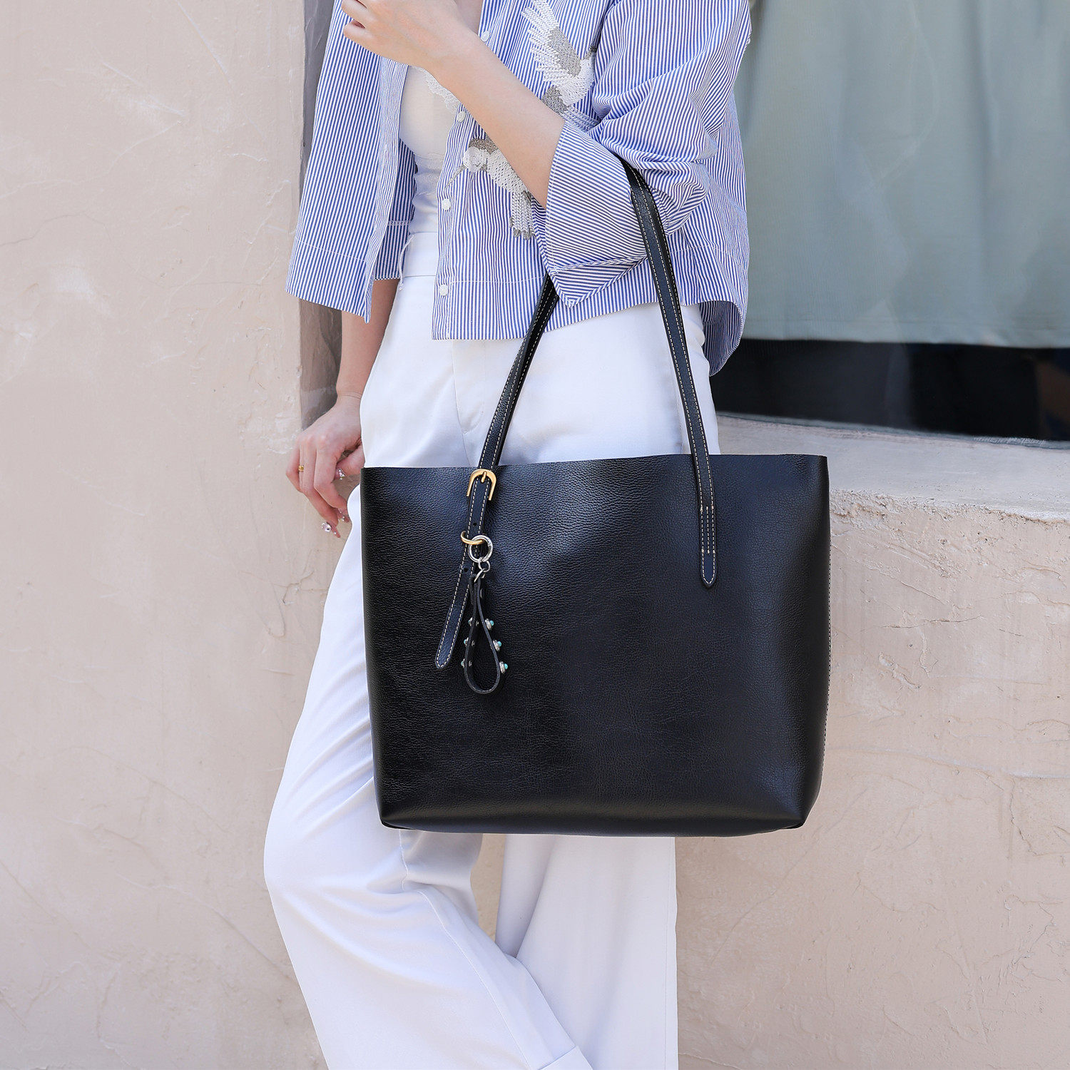 WANYEAH真皮大容量托特包