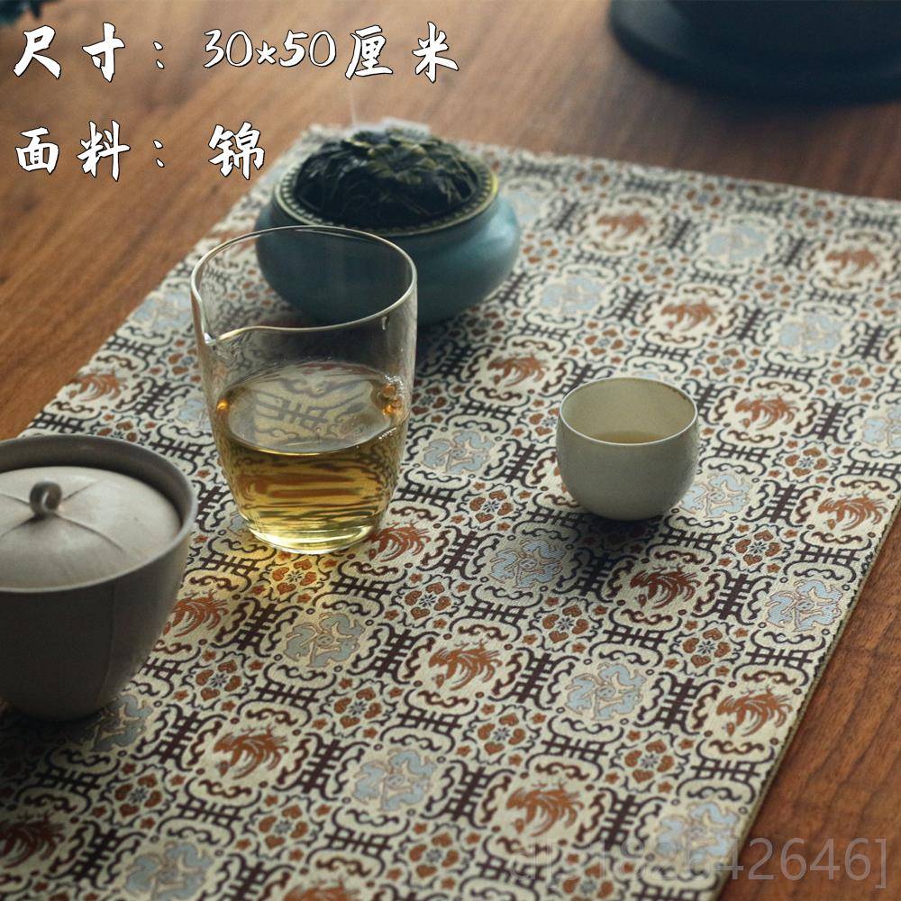 高档复古民族布日式风古典禅意茶席茶香防水茶桌垫桌旗织锦桌布布