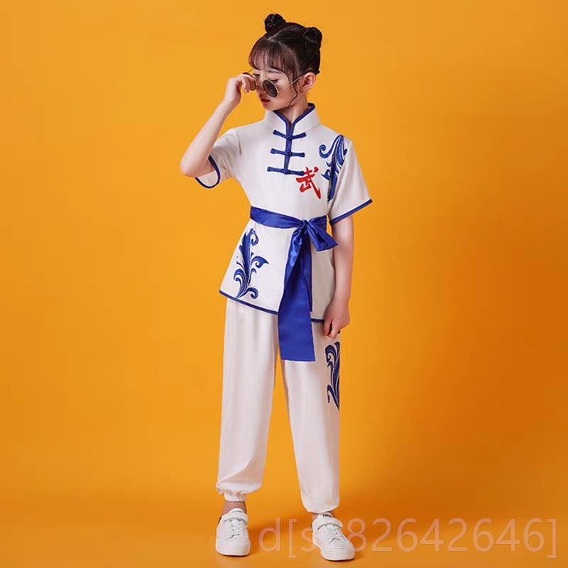高档武术服练功极服少儿中国风功夫比赛训练服中小生出服学太表演