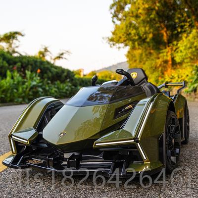 高档兰正版vis汽ion gt 博基尼儿童电动车宝宝遥控跑车玩具可四轮