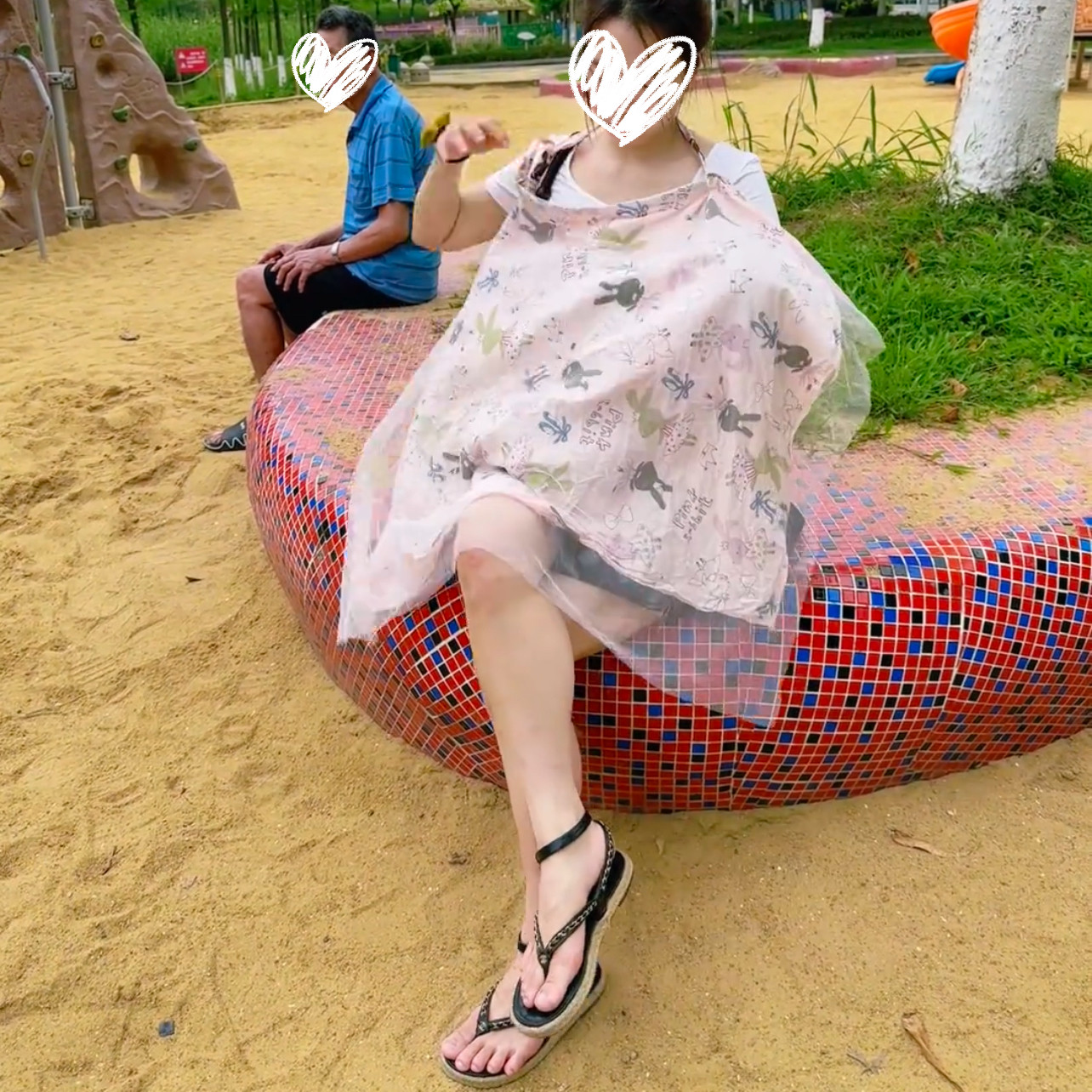 外出哺乳神器遮挡新款兔子印花2026防走光挂脖夏季透气衣罩