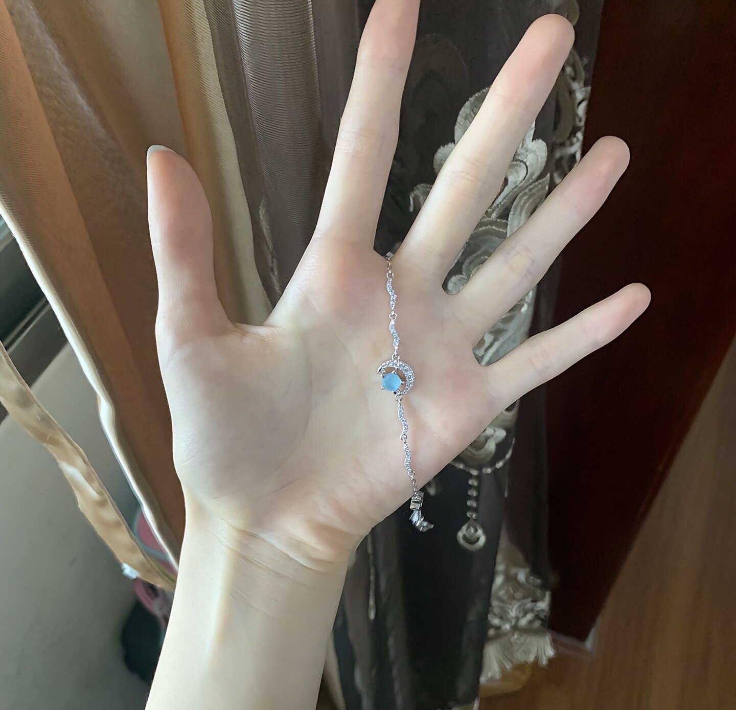 新款精致合金星月手链奢小众高级七夕手饰情人节礼物送闺蜜女友
