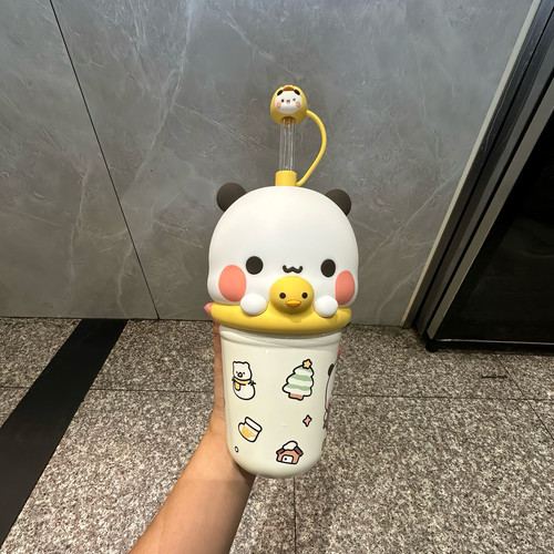 大容量吸管杯新款可爱卡通形象网红款水杯2026学生女生杯子