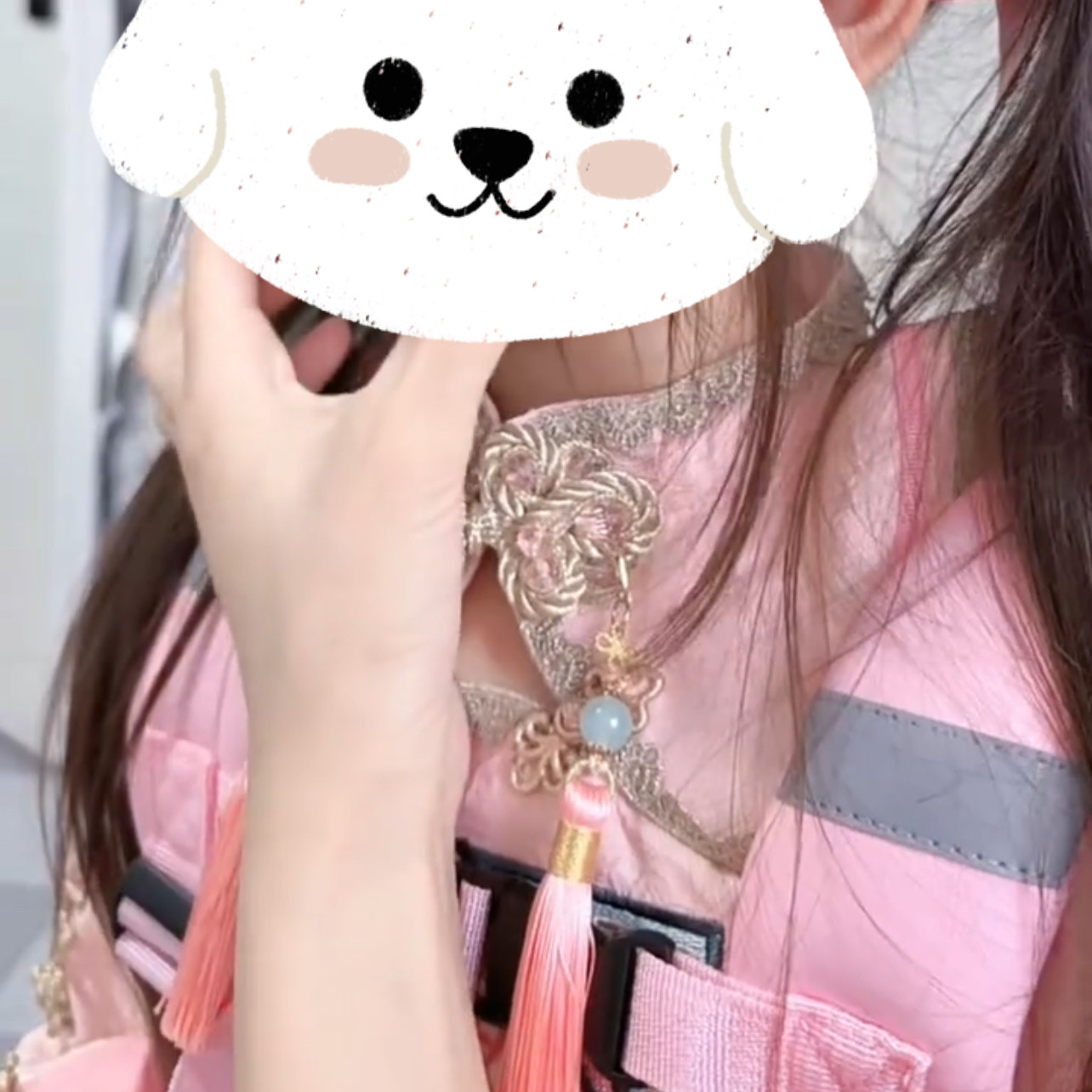 小僵尸套装粉色可爱洛丽塔女童万圣节配饰夏季长袖短裙可爱