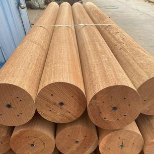 印尼菠萝格圆木柱户外防腐木立柱柳桉木梁原木方料木柱子圆柱圆木