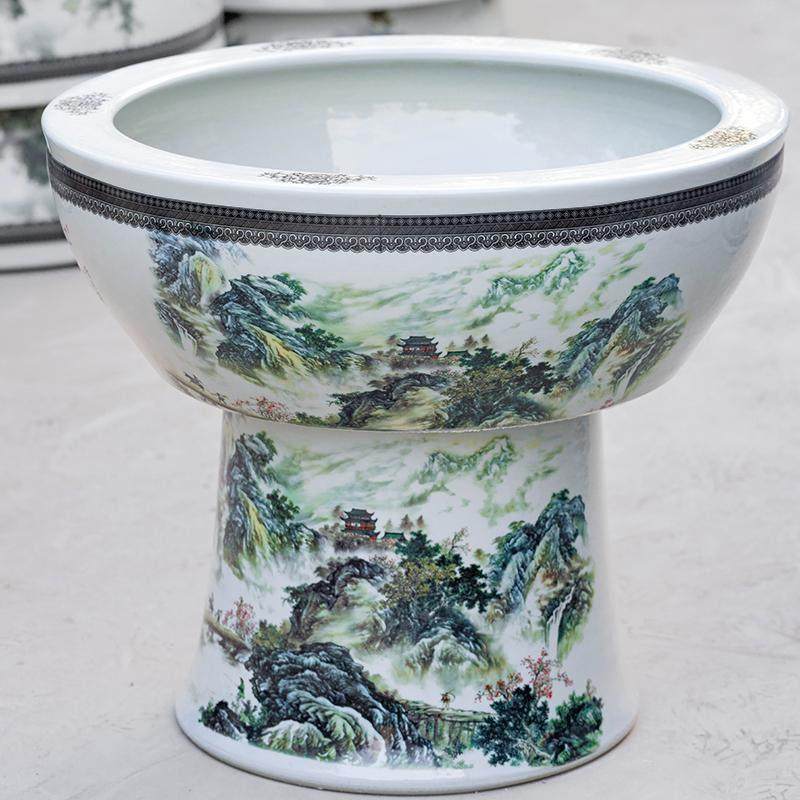 景德镇陶瓷鱼缸落地立柱式客厅大号吸水石盆乌龟缸睡莲碗莲盆庭院,宠物/宠物食品及用品,底柜/落地缸,淘宝优惠券,粉丝福利购,淘宝优惠卷