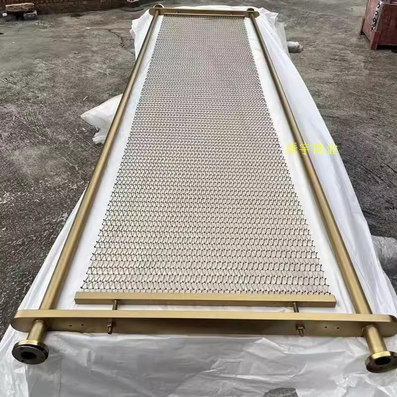 装饰网帘不锈钢编织金属网隔断屏风幕墙网格办公室黑武士屏风定制