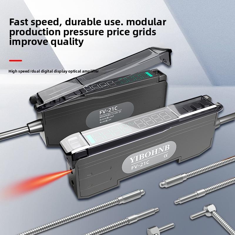 高速光纤放大器光纤传感器Fv-21C漫反射通束光电开关