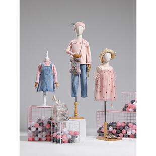 儿童模特道具女半身假人台服装店全身小孩男童装模特架子展示架