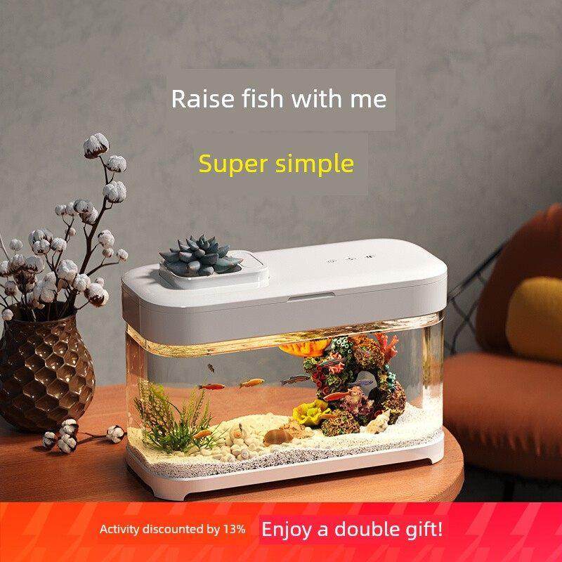 鱼缸小客厅生态美化循环水饰品成套配氧一体免换水无声典雅,宠物/宠物食品及用品,桌面缸,淘宝优惠券,粉丝福利购,淘宝优惠卷