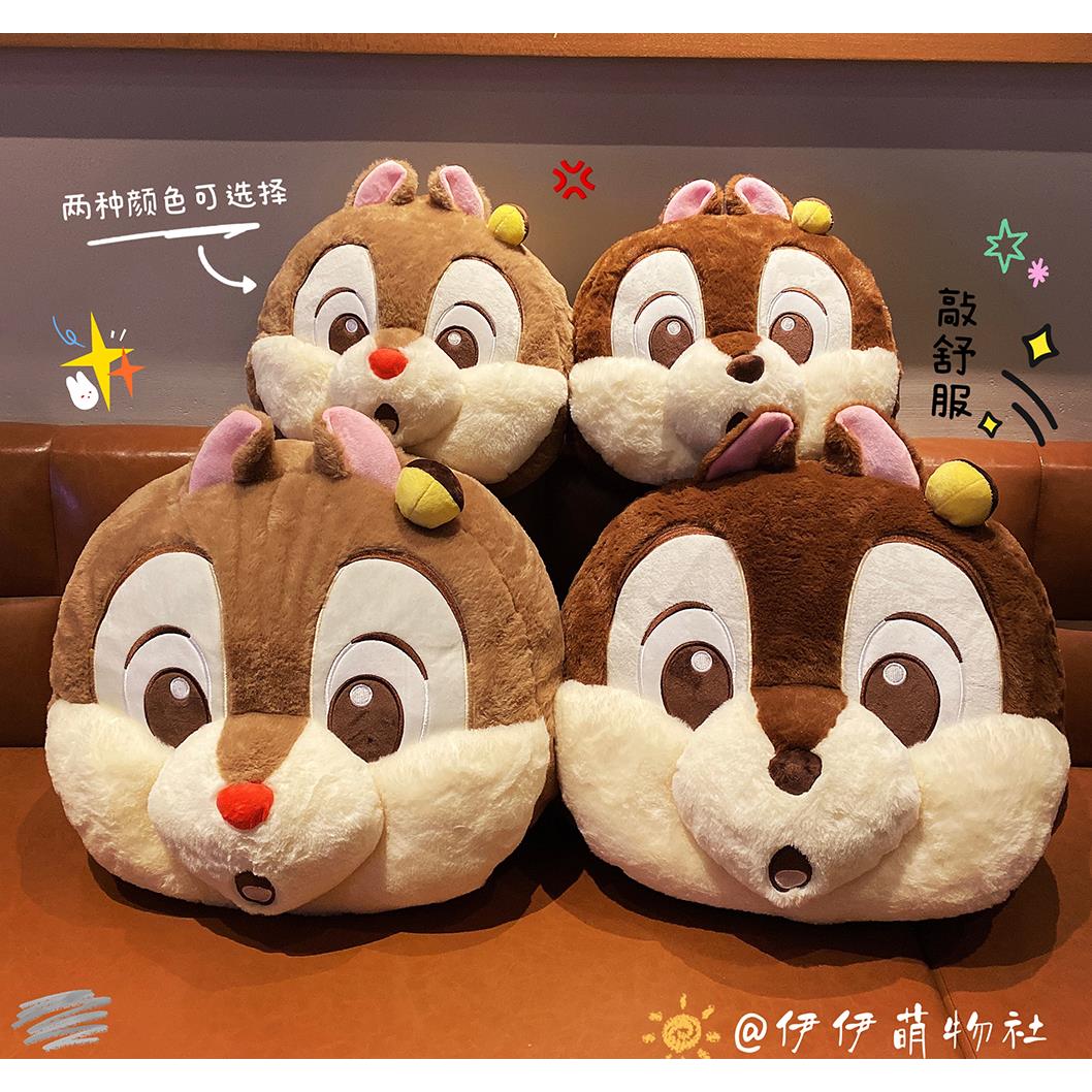 可爱卡通花栗鼠奇奇蒂蒂毛绒抱枕毯子二合一宿舍沙发床上大号靠垫