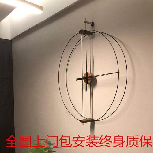 西班牙大挂钟客厅家用时尚简约现代挂墙极简轻奢时钟新款圆形艺术