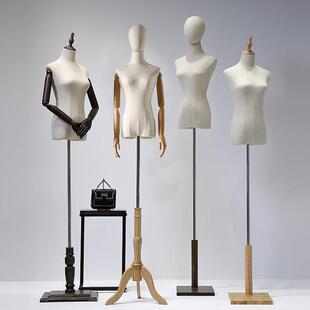 服装店模特道具女半身带头人台展示架女装橱窗全身人体婚纱模特架