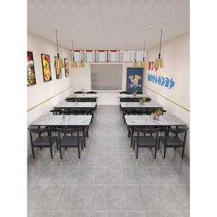 桌子餐饮商用奶茶快餐早餐小吃店专用桌椅座椅长方形一桌四椅组合