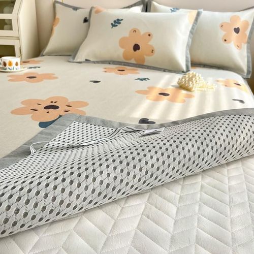 2024新款冰丝凉席夏天软席子可机洗夏季床垫学生宿舍Y单人冬夏两