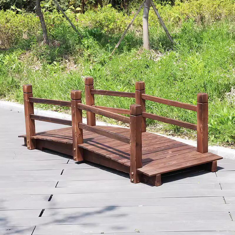 户外防腐木桥拱桥碳化木拱桥景观桥庭院桥公园室S内景观小桥实木