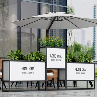 铁艺花架隔断花盆架阳台户外落地绿萝花槽架商业街售楼.部绿化花