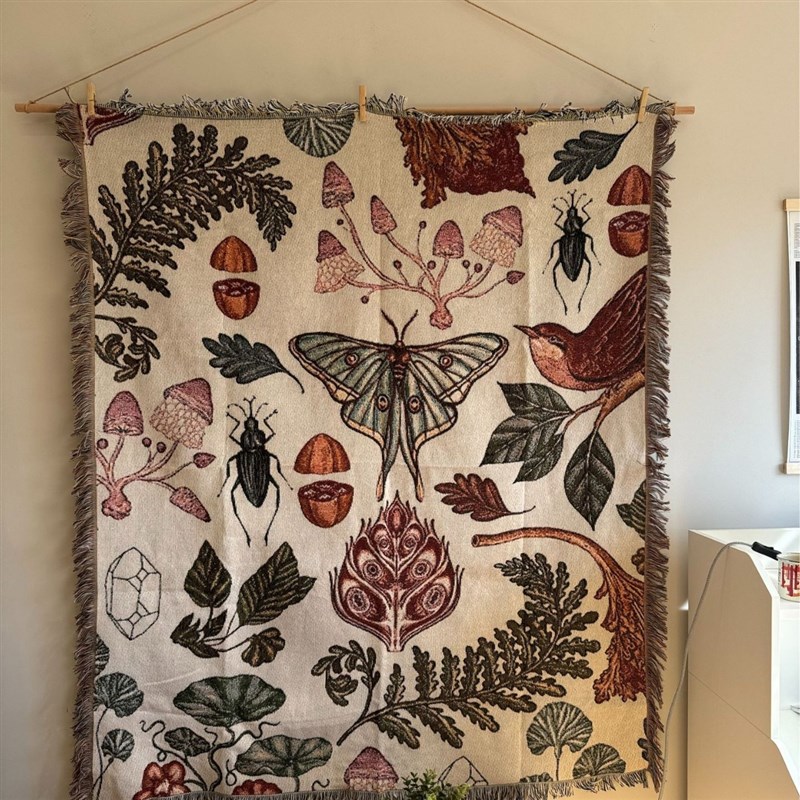 Tropical Garden Plant patLterns 花卉植物图鉴挂毯