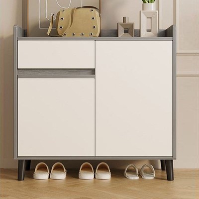 全实木鞋柜门口鞋柜家用一体靠墙大F容量简易鞋架玄关入户木制鞋