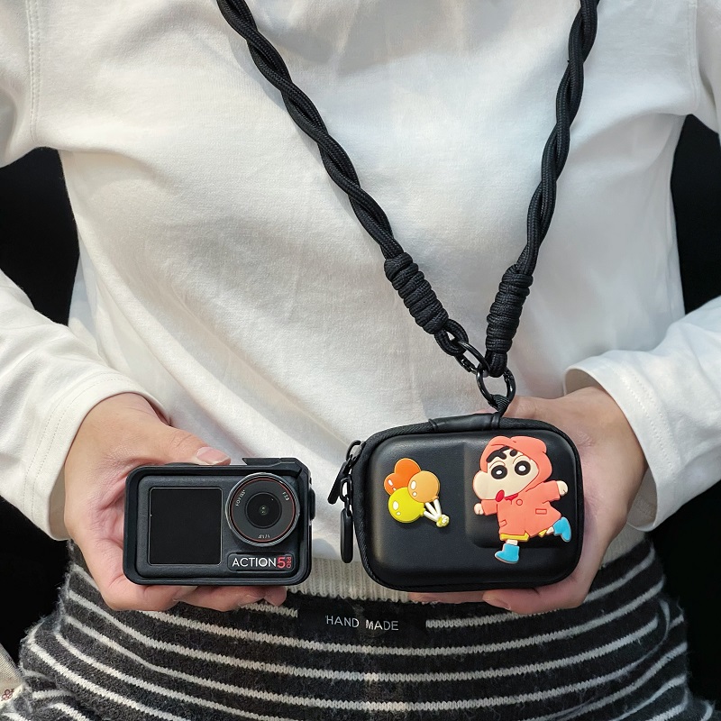 日韩小新适用影石360AcePro2相机收纳包大疆Action3/4/5pro/6挂绳