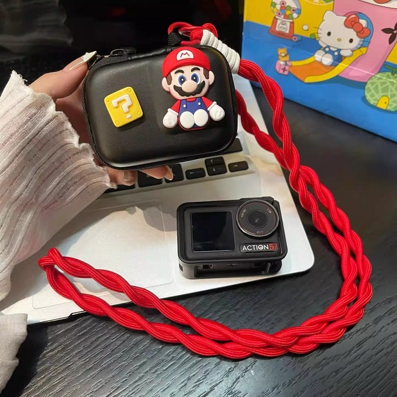 问号马里奥适用影石360AcePro2相机收纳包大疆Action3/4/5pro/6女,3C数码配件,数码相机包,淘宝优惠券,粉丝福利购,淘宝优惠卷