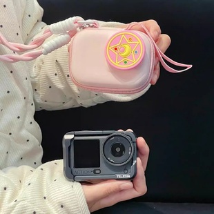 创意卡通适用影石360AcePro2相机收纳包大疆Action3/4/5pro/6挂绳