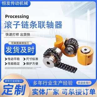 联轴器带罩壳齿轮链轮连接器大扭矩弹性连轴器 GL滚子链条式