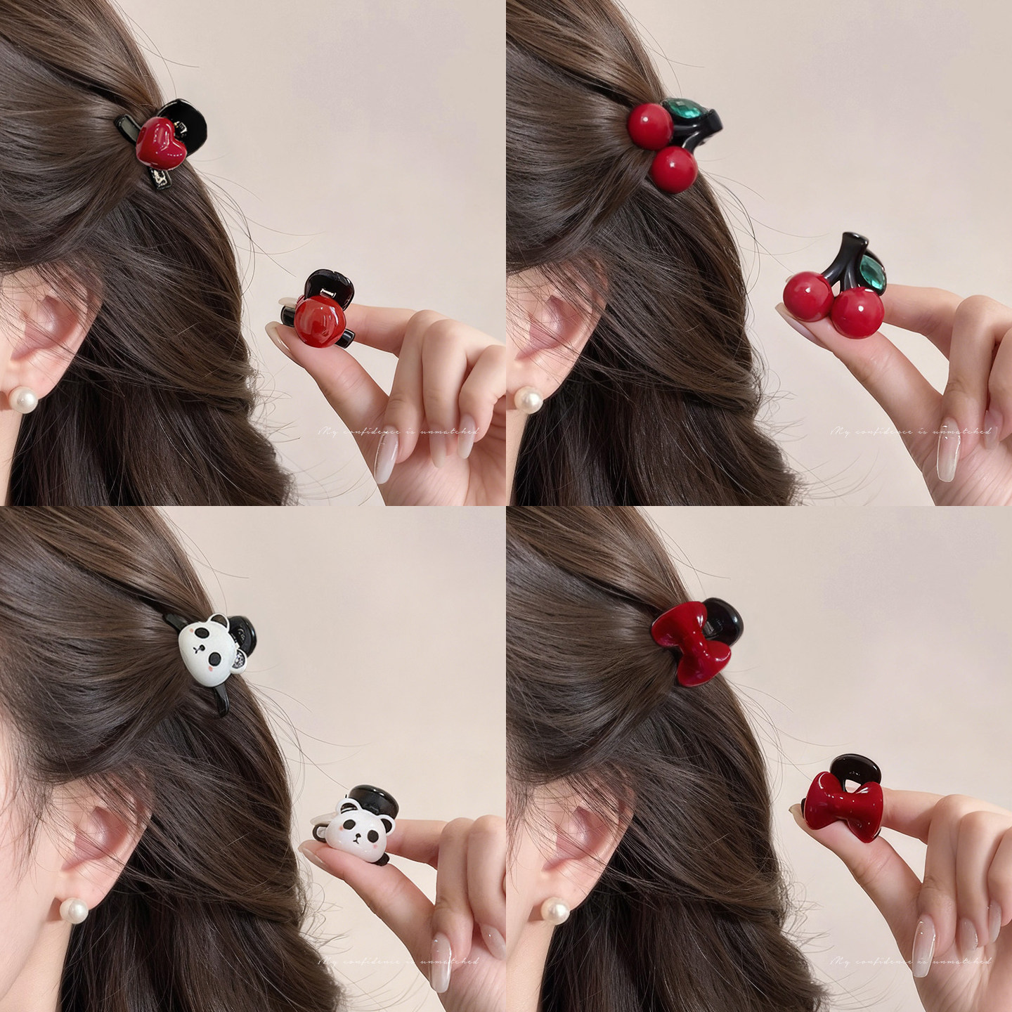 红色公主头小抓夹女2025新款高级感发卡半扎发夹刘海夹子侧边头饰,饰品/流行首饰/时尚饰品新,发饰,淘宝优惠券,粉丝福利购,淘宝优惠卷