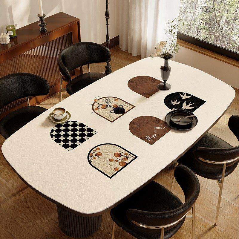 中古风马肚型餐桌桌垫四边弧形不规则方形椭圆异形皮革保护桌垫,居家布艺,桌布,淘宝优惠券,粉丝福利购,淘宝优惠卷