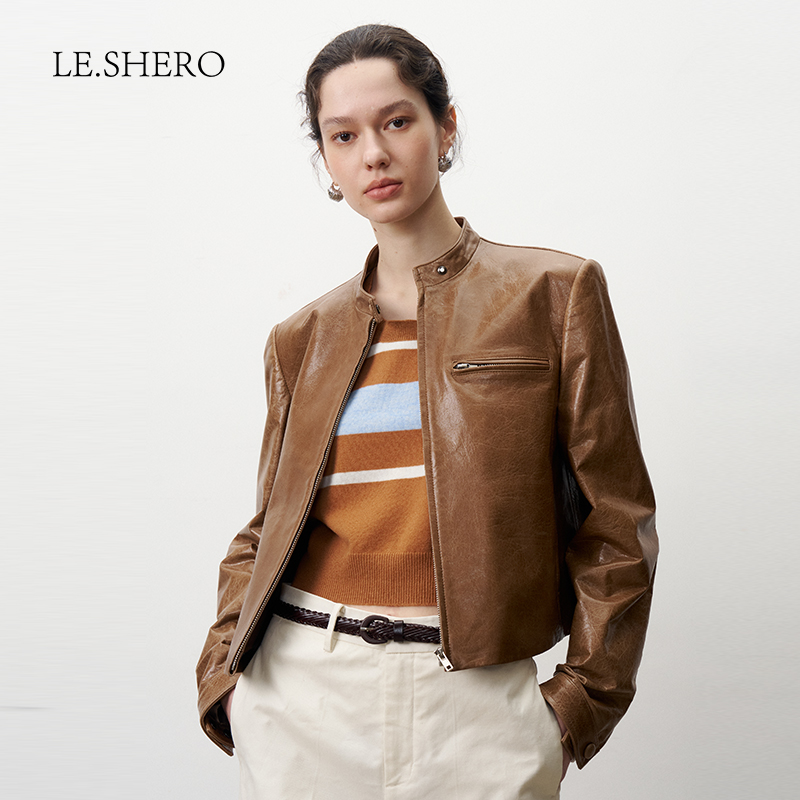 LESHERO爆款酷飒皮衣外套新款