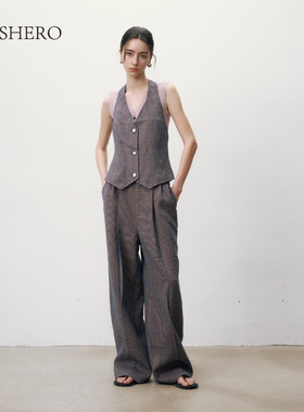 LE.SHERO时尚中腰宽腿长裤88Q507720