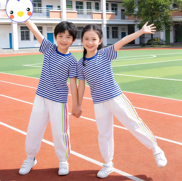 国庆儿童演出服海魂衫短袖纯棉幼儿童演出服