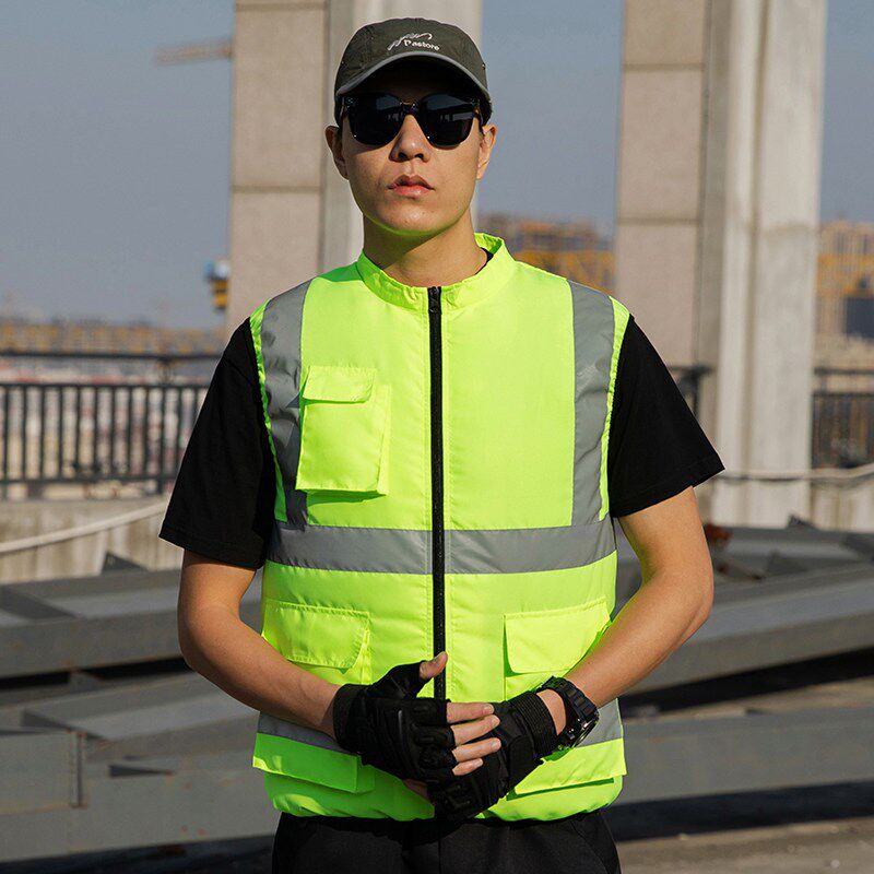 带反光条电风扇衣服降温风扇马甲短袖G工作服安全制冷空调服背心