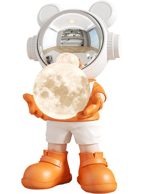 太空人宇航员小摆件客厅房间酒柜家居装饰品N桌面航天员小夜灯礼