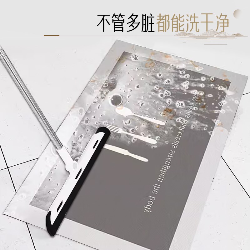 侘寂风Lc型厨房专用地垫防滑防水防油耐脏脚垫可擦免洗拐角U形地