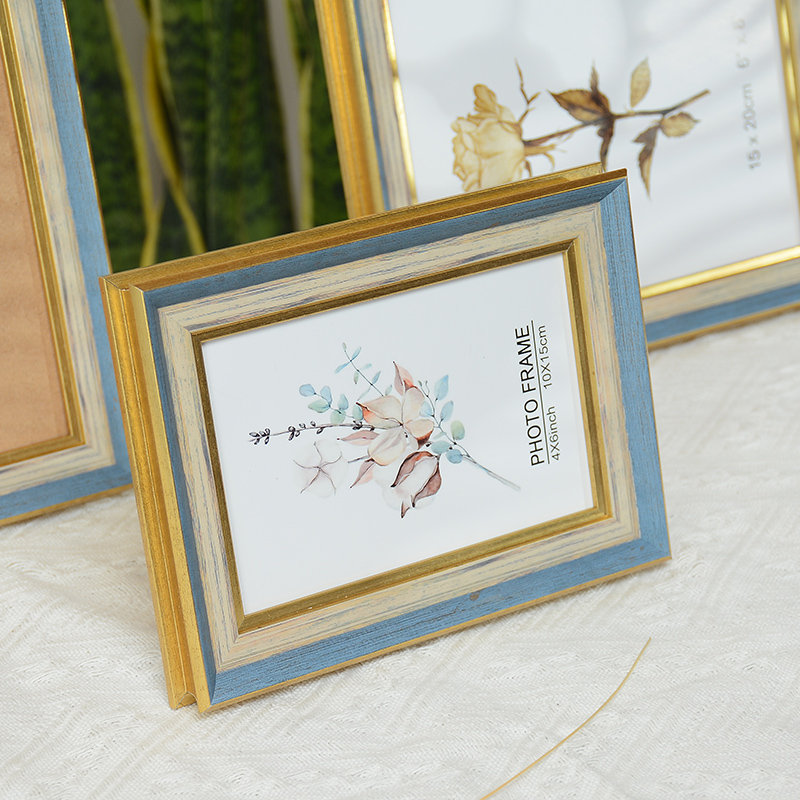 美式小相框摆台复古相架定制u画框挂墙6 7 8寸儿童照全家福洗照片