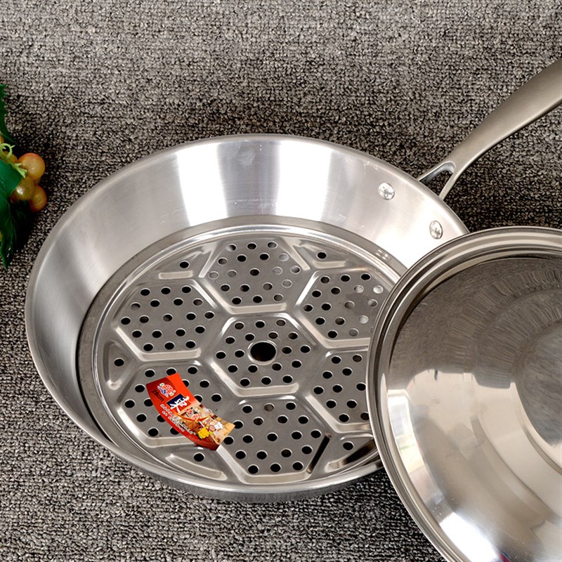 (送蒸布)不g锈钢篦子蒸片格盘蒸架子隔水锅帘子圆形蒸笼片大号厚