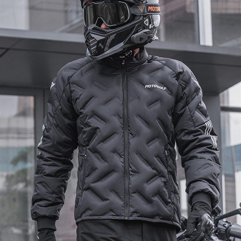 摩多狼冬季摩托车骑行服摩旅上衣骑士装备防摔保暖外X套机车羽绒