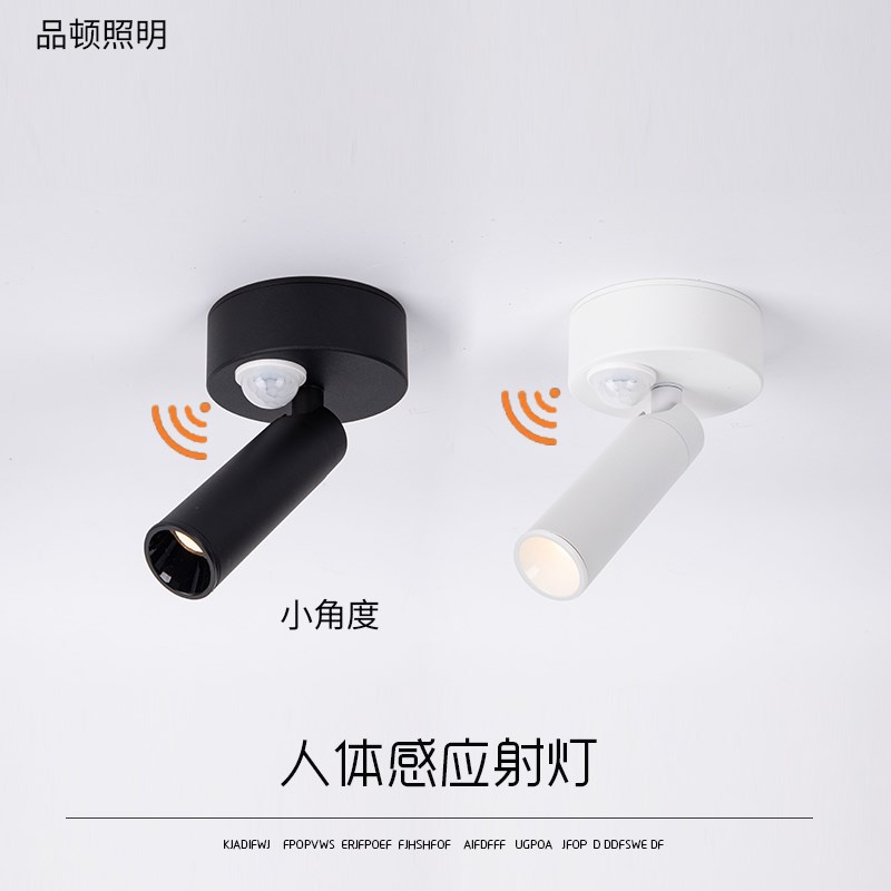 人体感应一束小角度光明装聚光灯入户玄关射灯O吸顶式3度8度氛围