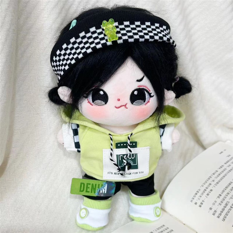 棉花娃娃衣服套装毛绒公仔公主裙2C0cm裸娃衣服可爱玩偶女仆裙鞋