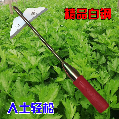 挖草锄头除地全锰不锈钢大号家用户外开荒种菜Q园子赶海田螺小手