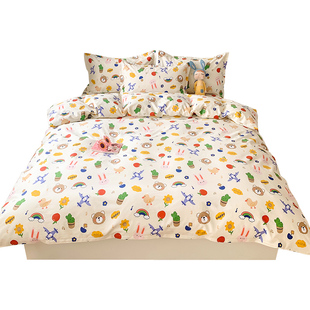 纯棉被套单件全棉被罩单人150x200x230单个学生宿S舍1.5米单独被