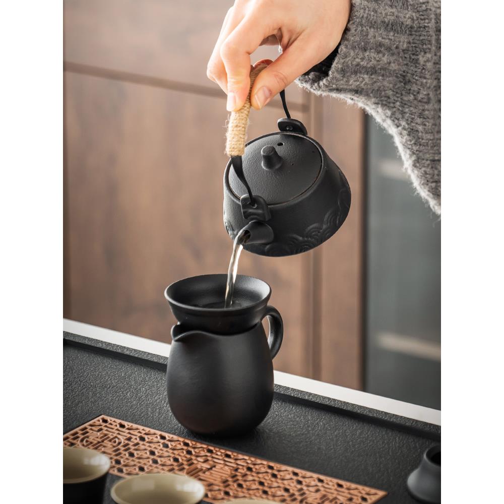 功夫茶具泡茶壶套装家用小型耐热茶盘办公会客喝茶陶瓷茶壶杯小套