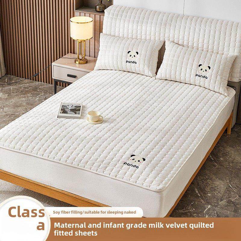 高端夹棉床笠罩2025新款全包加厚床罩席梦思床垫保护床单床头套罩,居家布艺,床头罩,淘宝优惠券,粉丝福利购,淘宝优惠卷