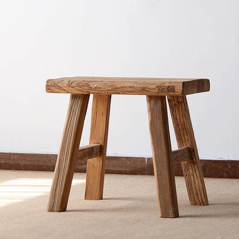 一鸣坊老榆树小方凳实木凳创意中式换鞋凳家居凳儿童小凳定制