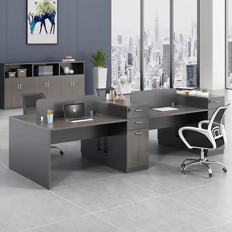 职员办公桌椅组合简约现代财务办公室四六人员工位屏风卡座电脑桌