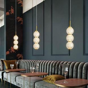 斯堪 纳维亚简单床头吊灯长线客厅背景墙灯条设计师吊灯卧室餐厅