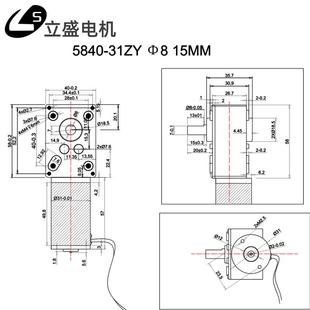 31ZY微型直流减速电机涡轮蜗杆自锁调速慢速马达12V24V 立盛5840