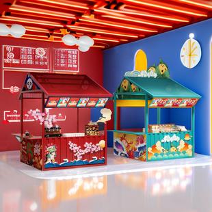 网红集市活动摊位促销架夜市美食节摆摊货架市集文创铁艺遮阳棚架