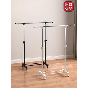 居友落地衣架室内家用阳台落地晒衣架卧室伸缩挂衣架简易晾衣架